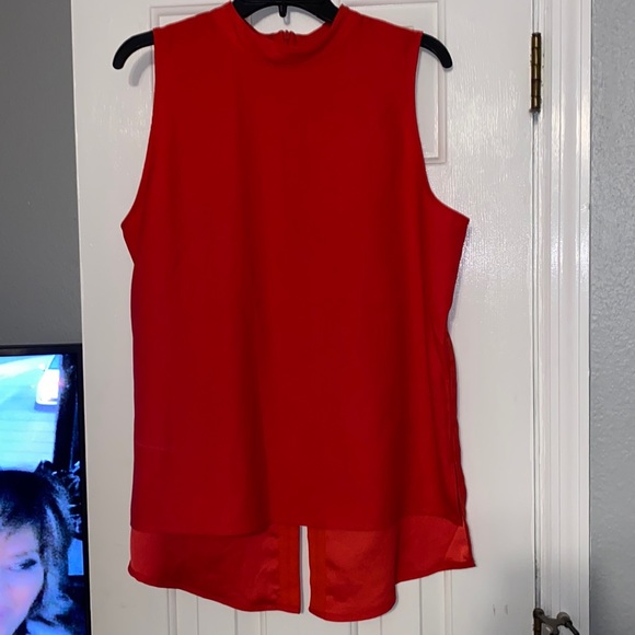 Dalia Tops - zip back sleeveless tunic with hi-lo hem